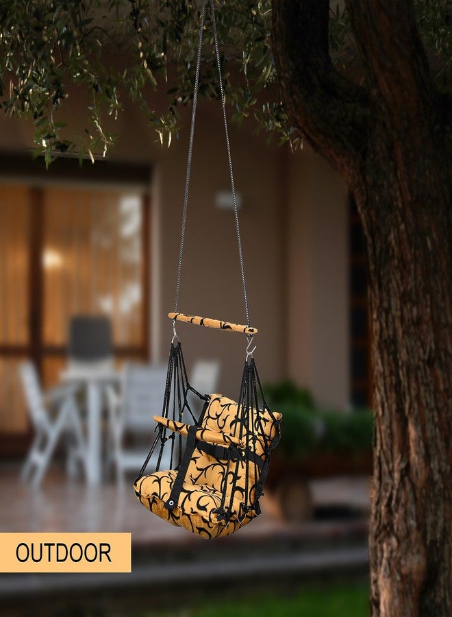 BOFFLE كرسي أرجوحة قطني للأطفال من بوفل، مناسب للأطفال من عمر 6 أشهر إلى سنتين، بسعة 15 كجم وحزام أمان (D) - Image 3